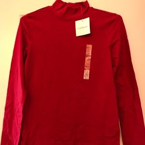 Croft & Barrow Crew Neck Long sleeve Red Top NWT